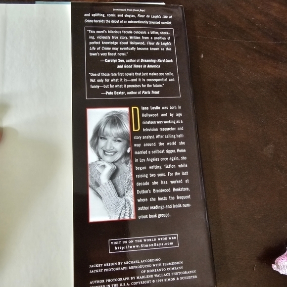 Fleur De Leigh's Life of Crime A Novel By Diane Leslie, Hardcover - Picture 4 of 7